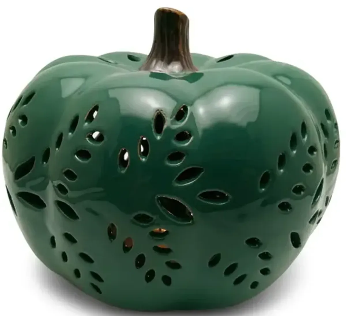 Green Ceramic Pumpkin