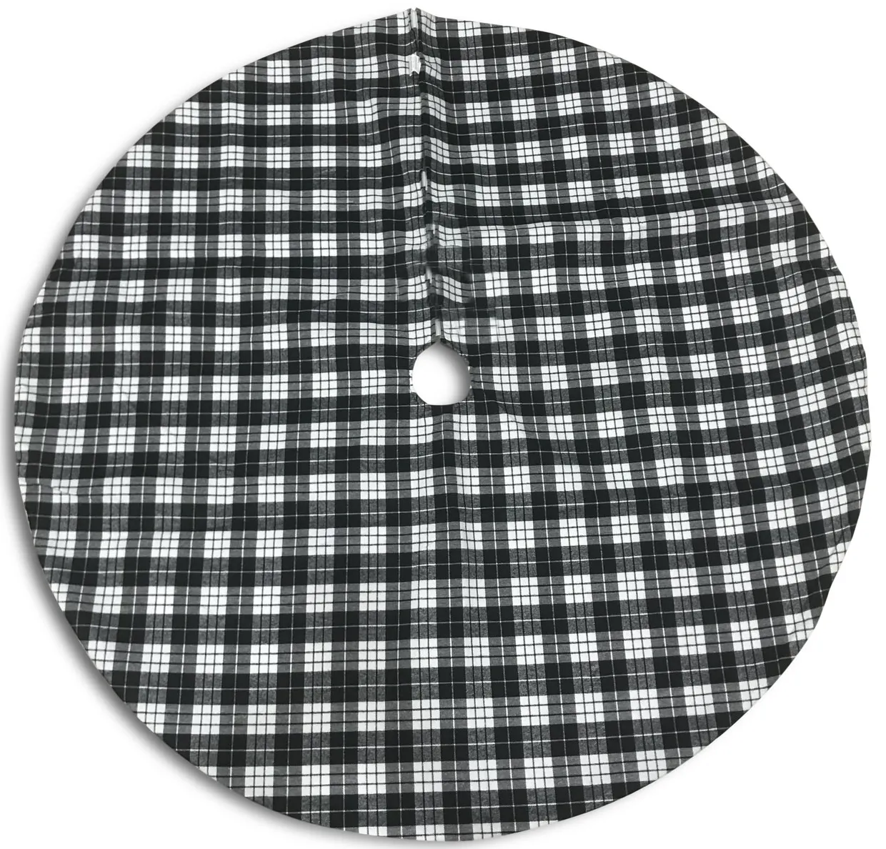 48  Black White Checker Tree Skirt