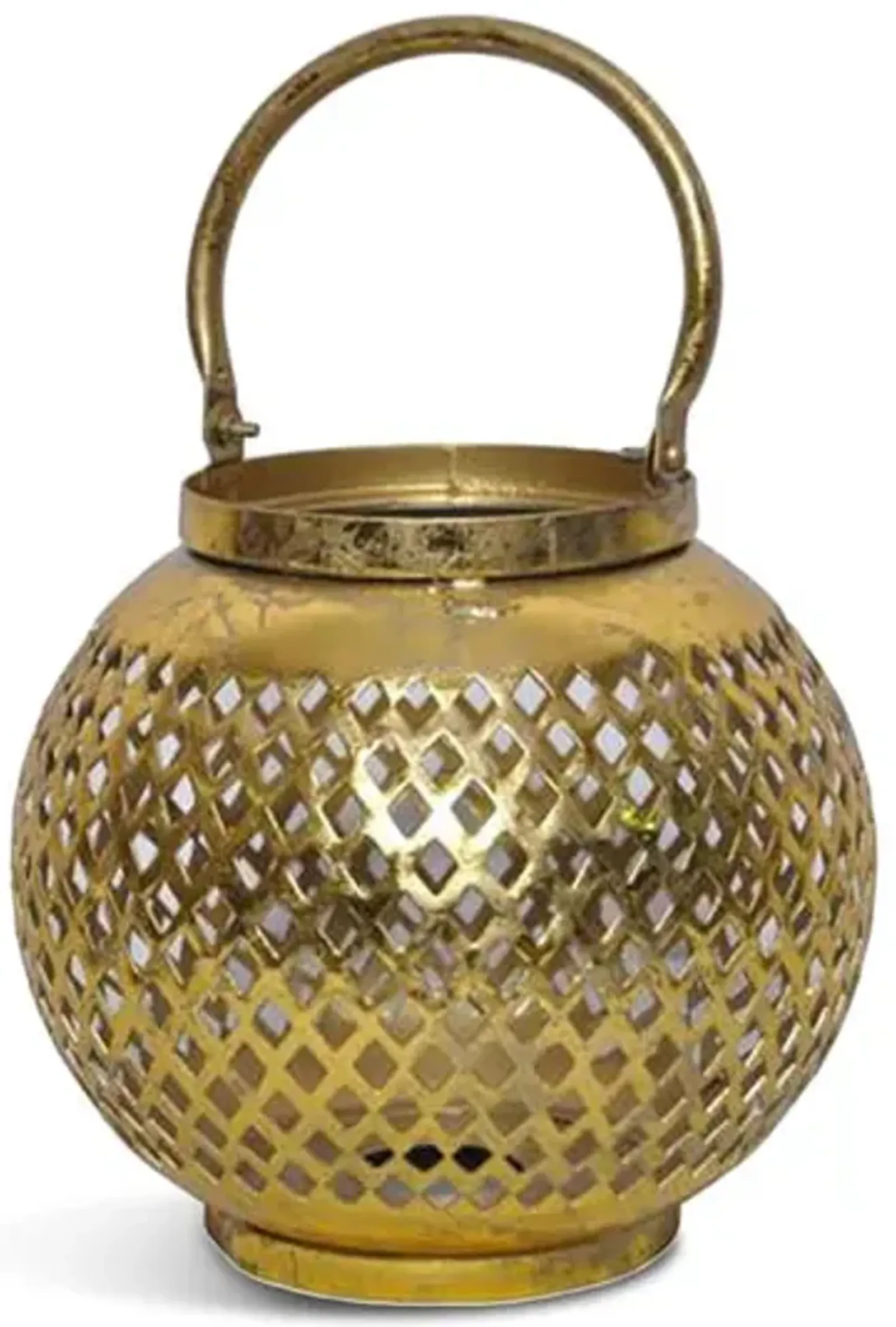 Metal Lantern - Gold Leaf