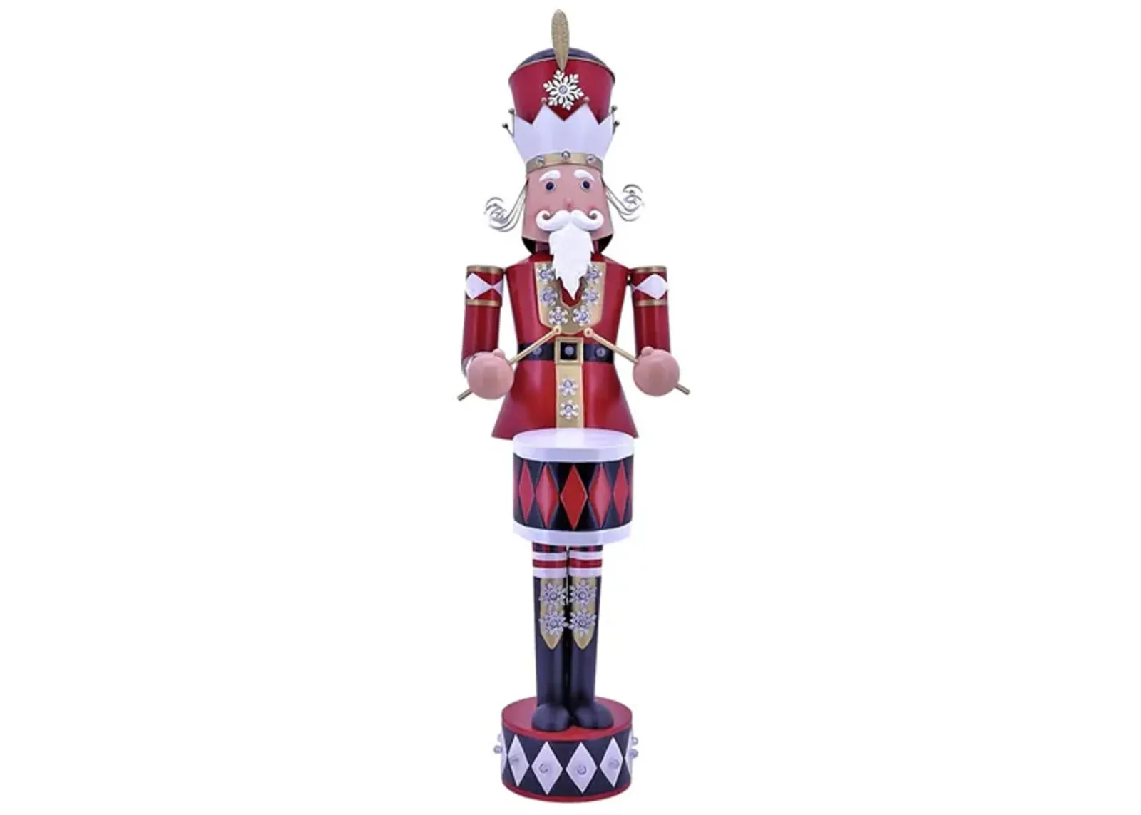 Metal Nutcracker Santa Statue