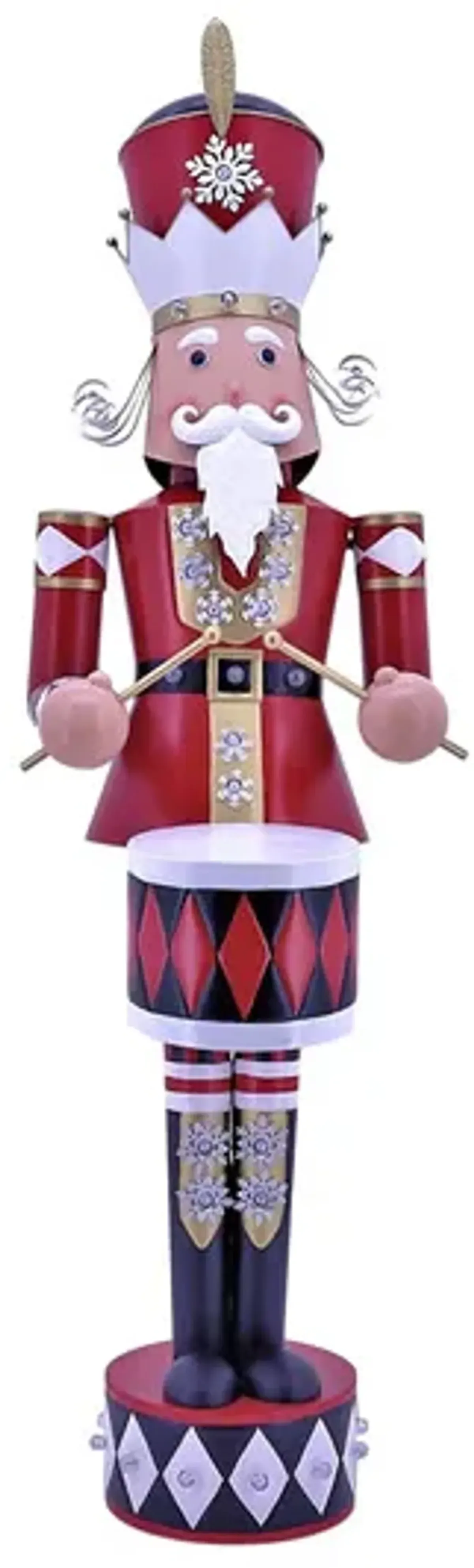 Metal Nutcracker Santa Statue