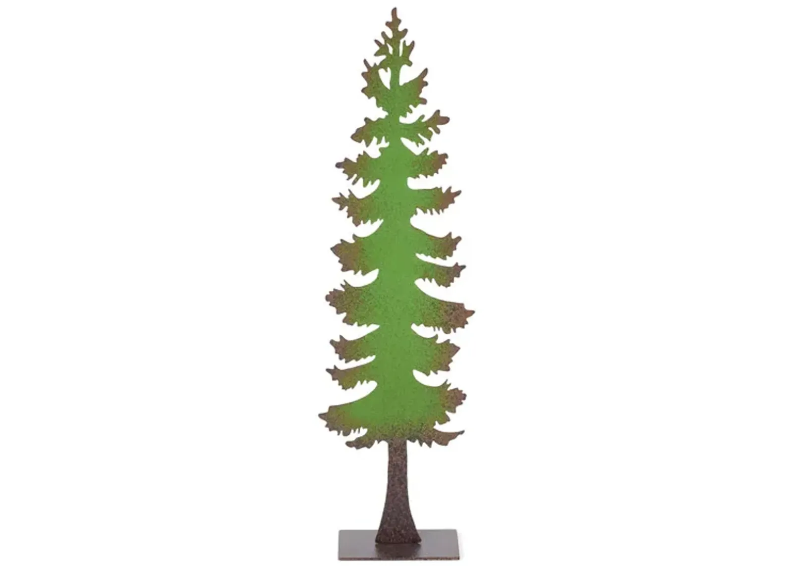 Green Metal Tree Silhouette - Large