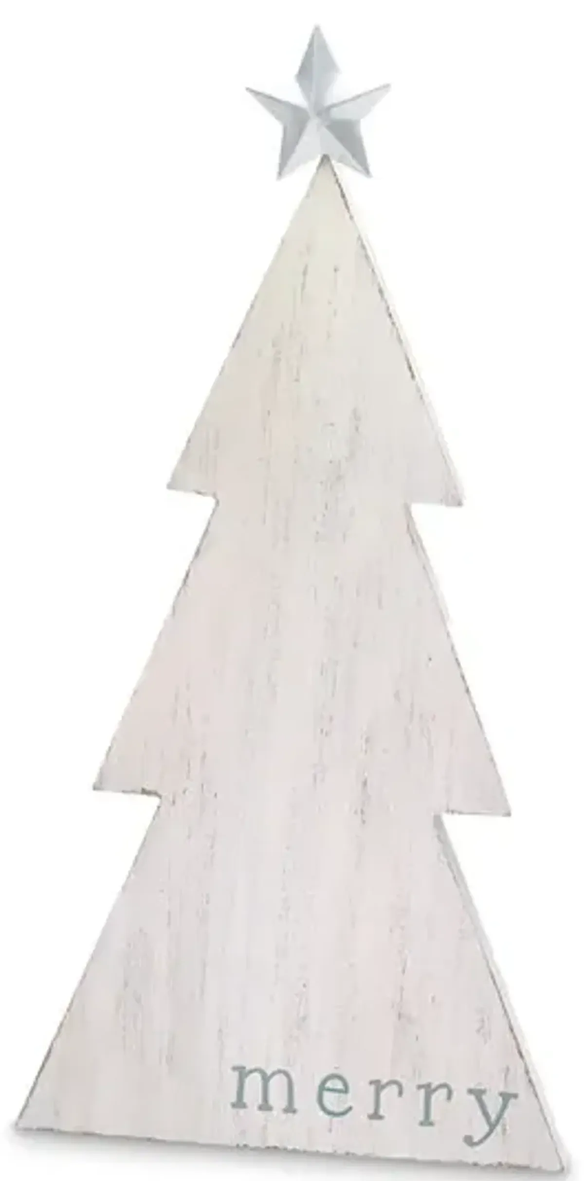Distressed White Christmas Tree - Large