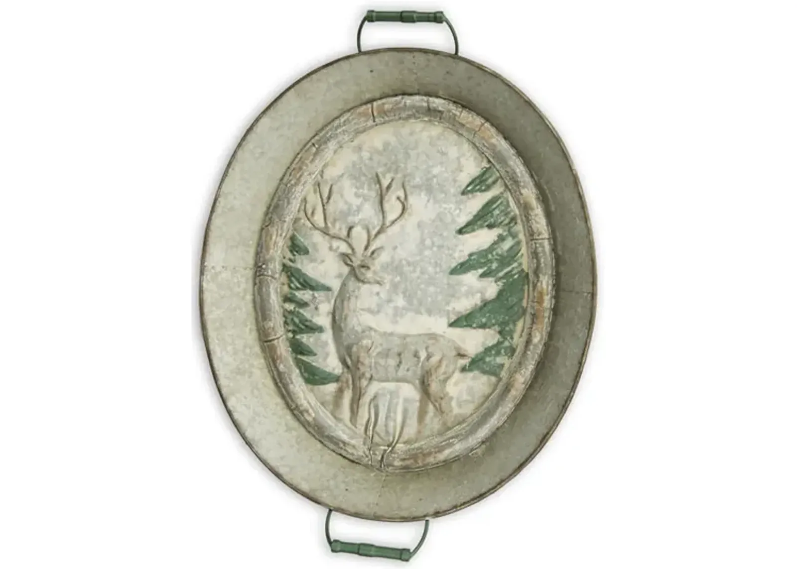 24  Oval Stag Tray