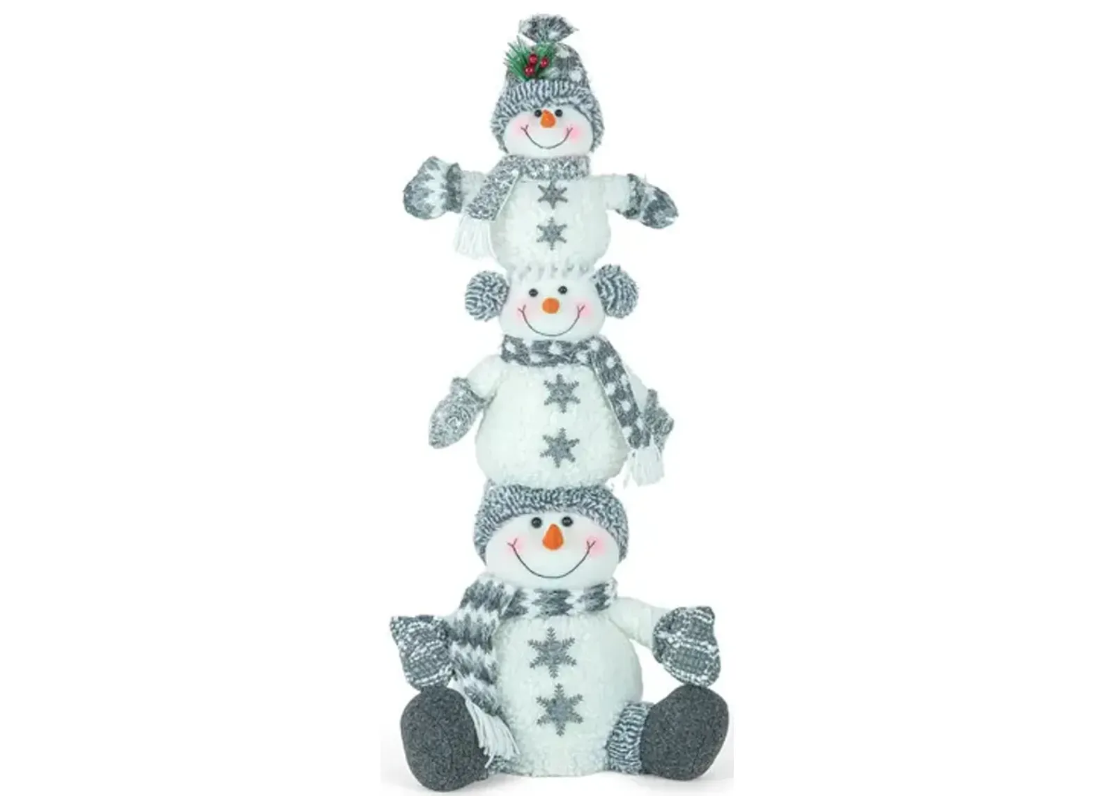 Stacked Snowman Soft Sculpture