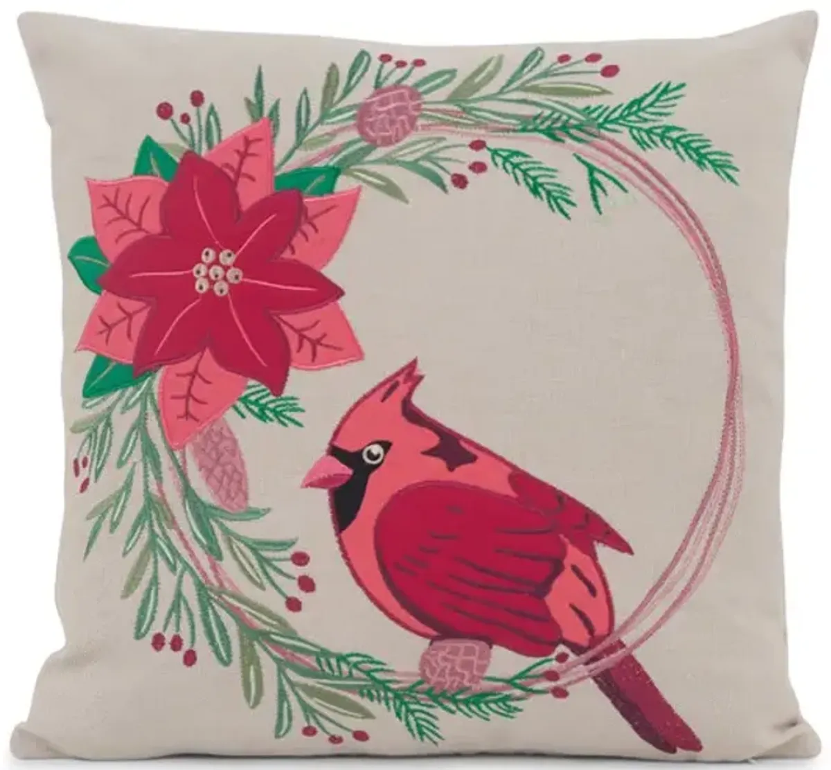 18  Cardinal Pillow