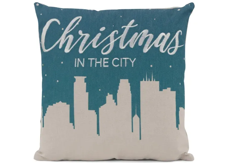 18  Christmas In The City Pillow