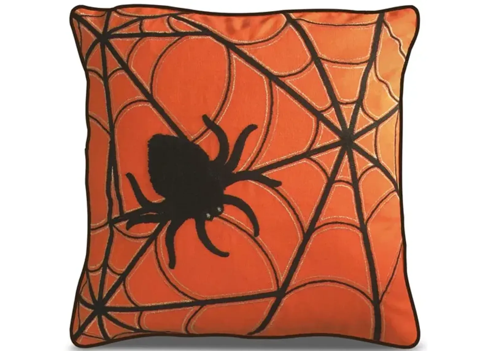 18  Spider In Black Web Pillow