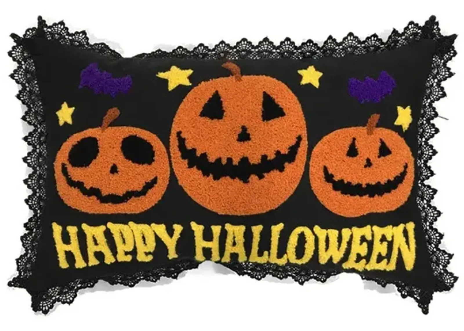 Happy Halloween Pumpkins Pillow