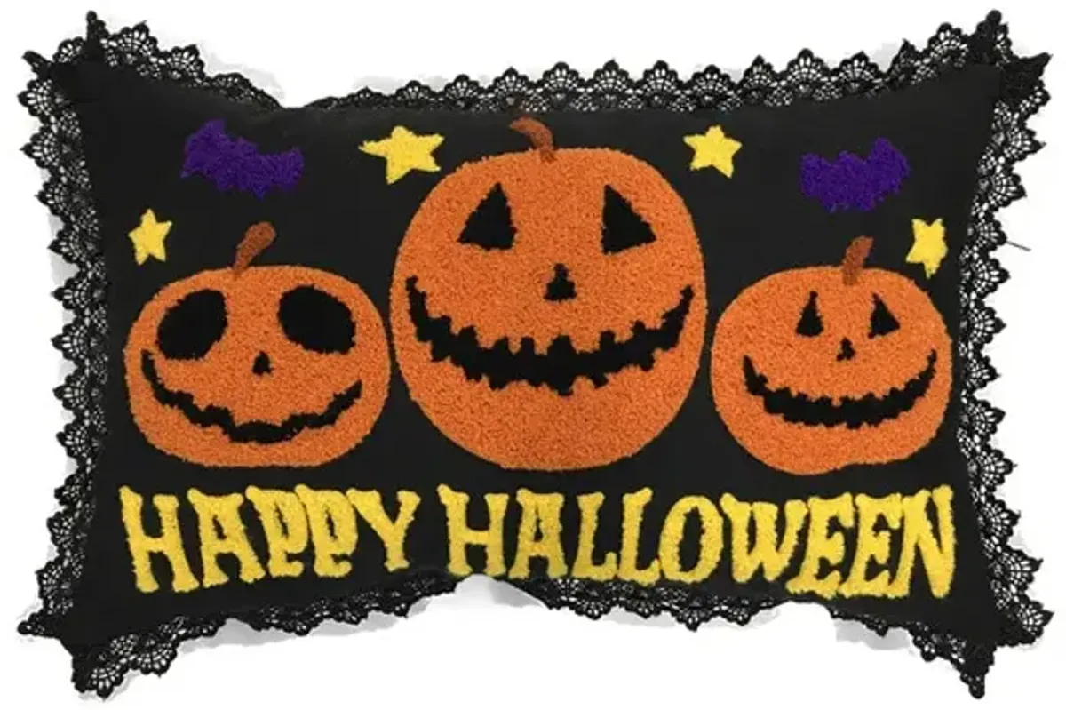 Happy Halloween Pumpkins Pillow