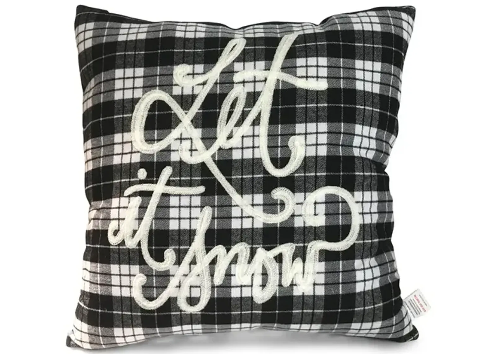 18  Black White Checker Pillow