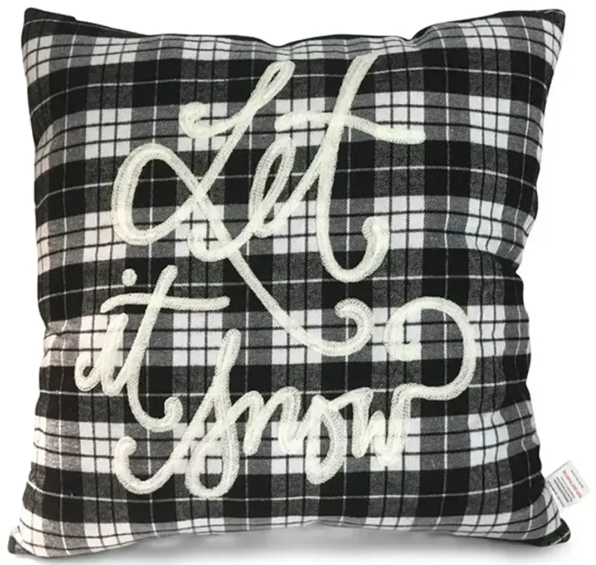 18  Black White Checker Pillow