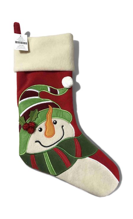 Red Green Snowman Stocking