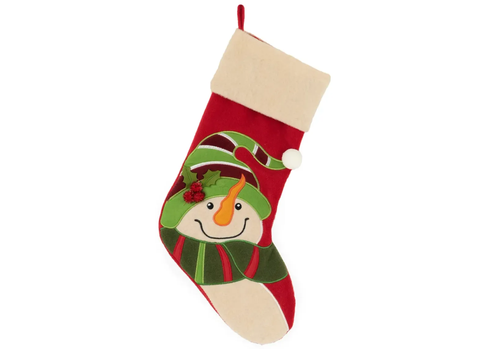 Red Green Snowman Stocking