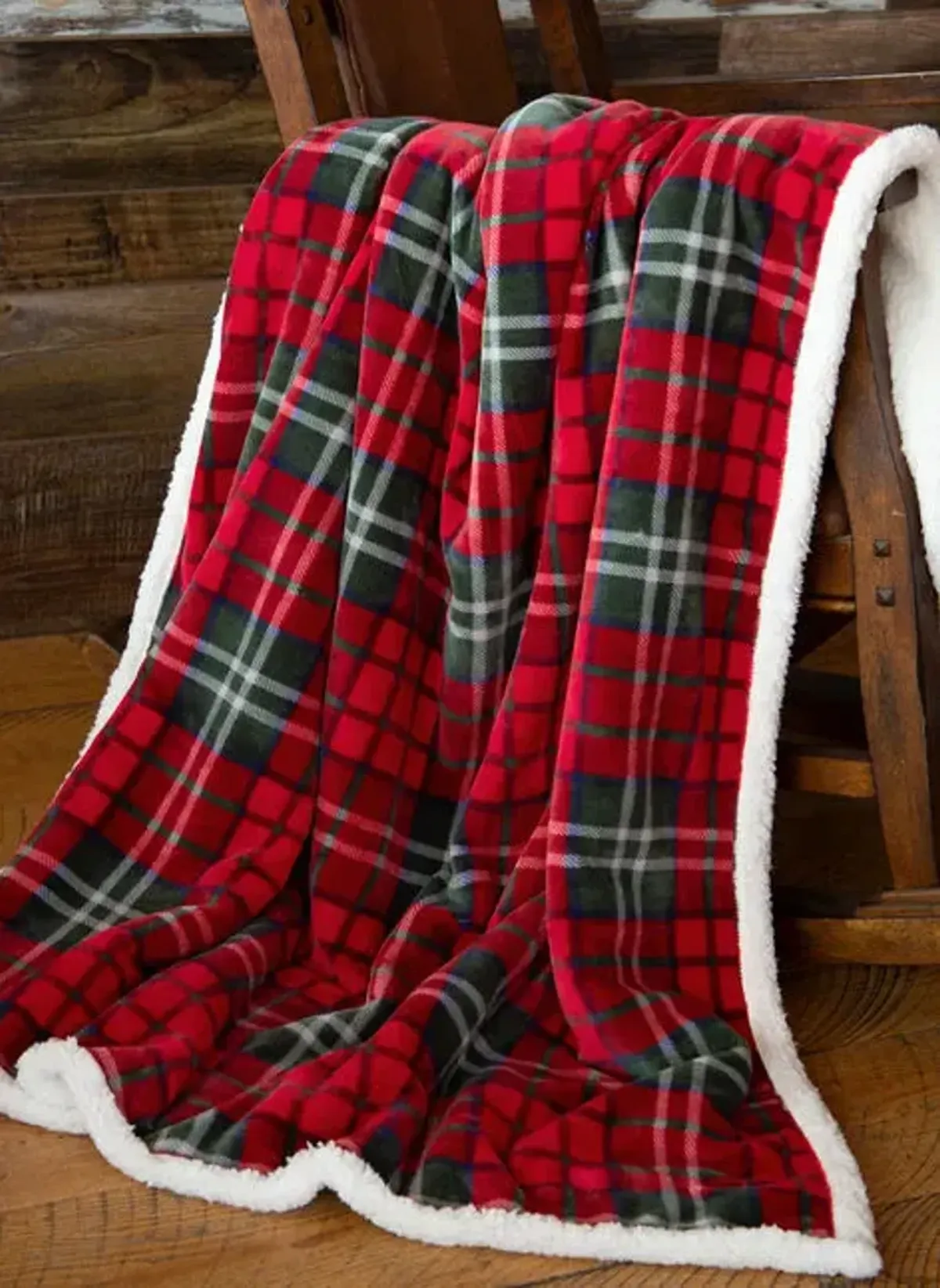 Holiday Plaid Throw Blanket