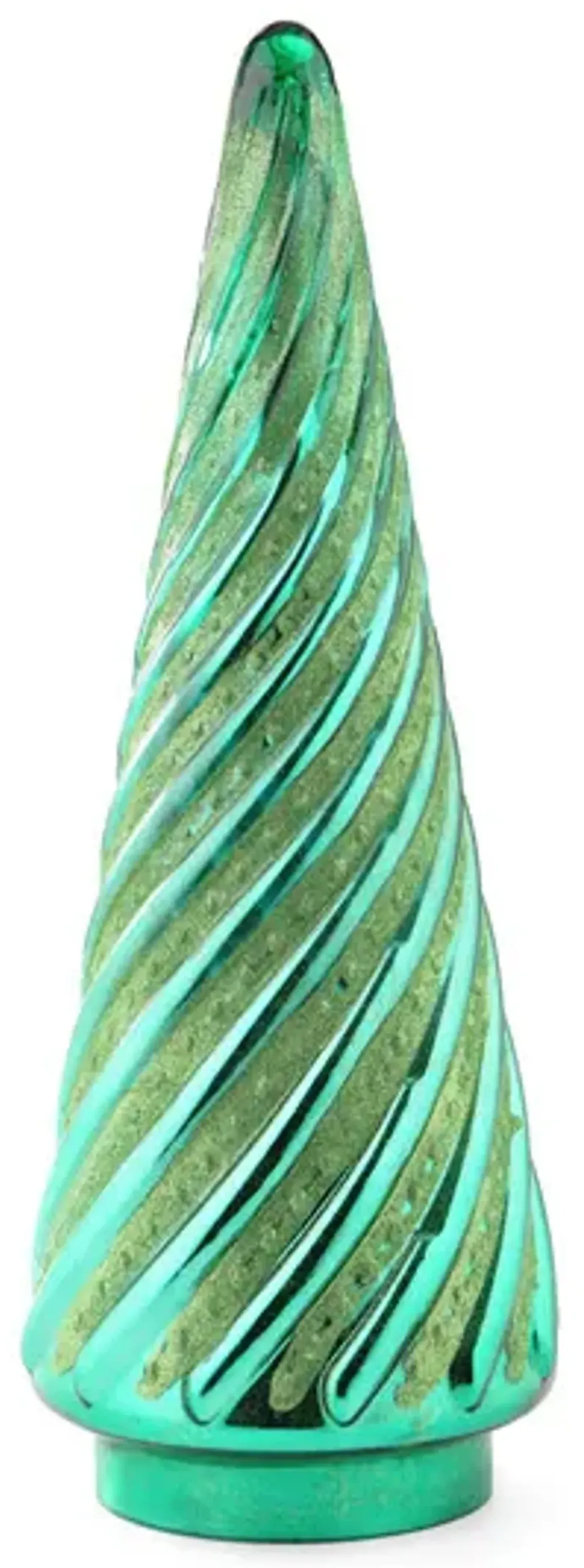 Green Swirl Glass Tree - X-Large