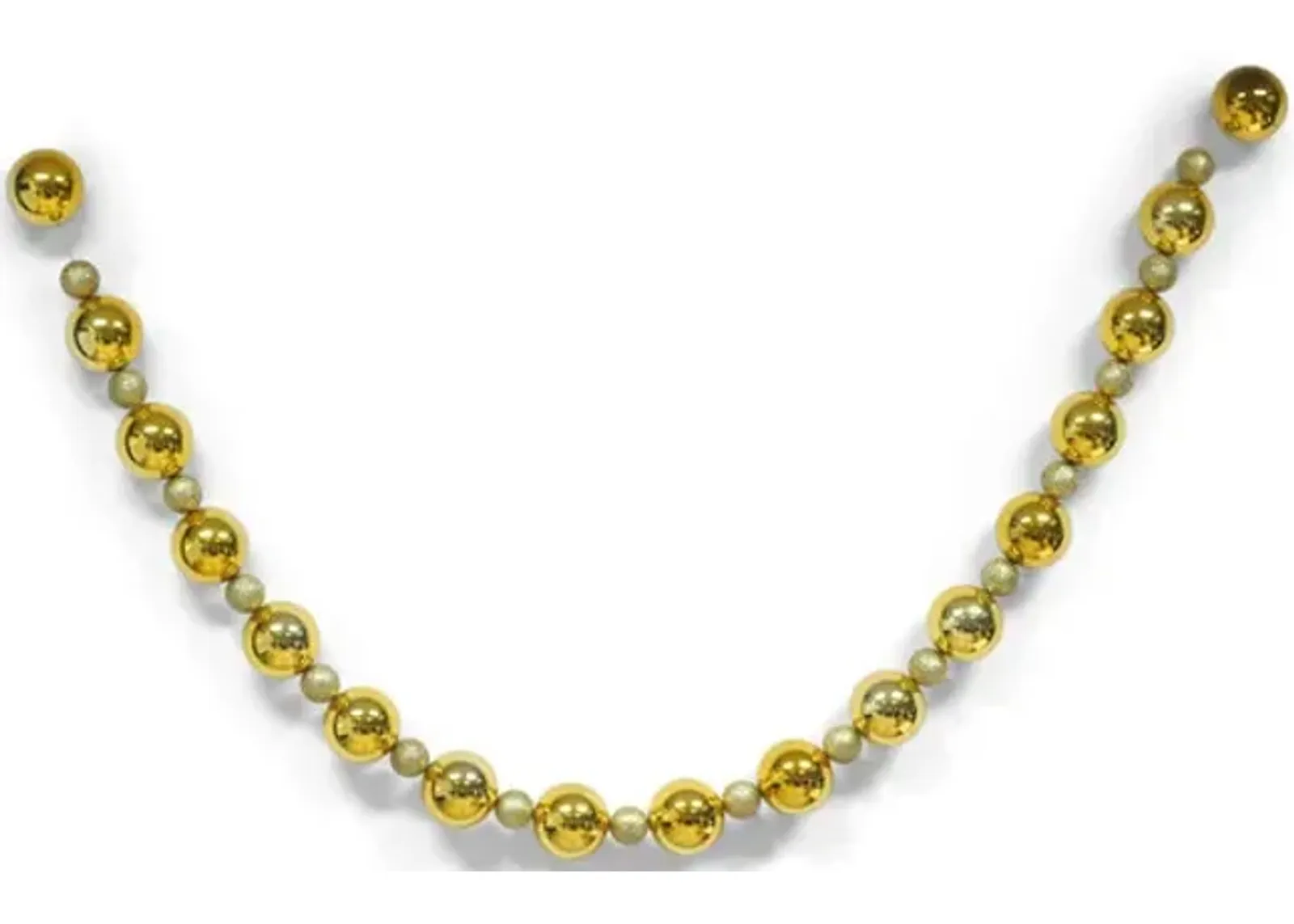 9  Shatterproof Ball Garland - Gold