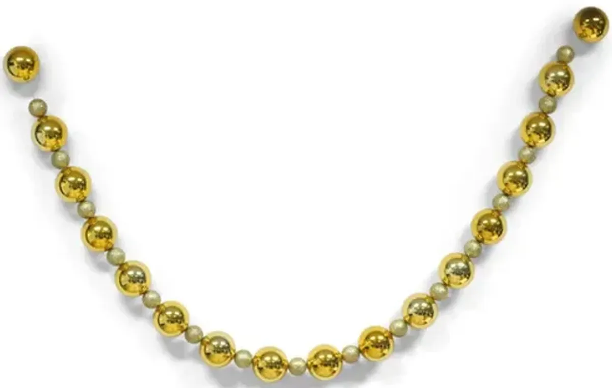 9  Shatterproof Ball Garland - Gold