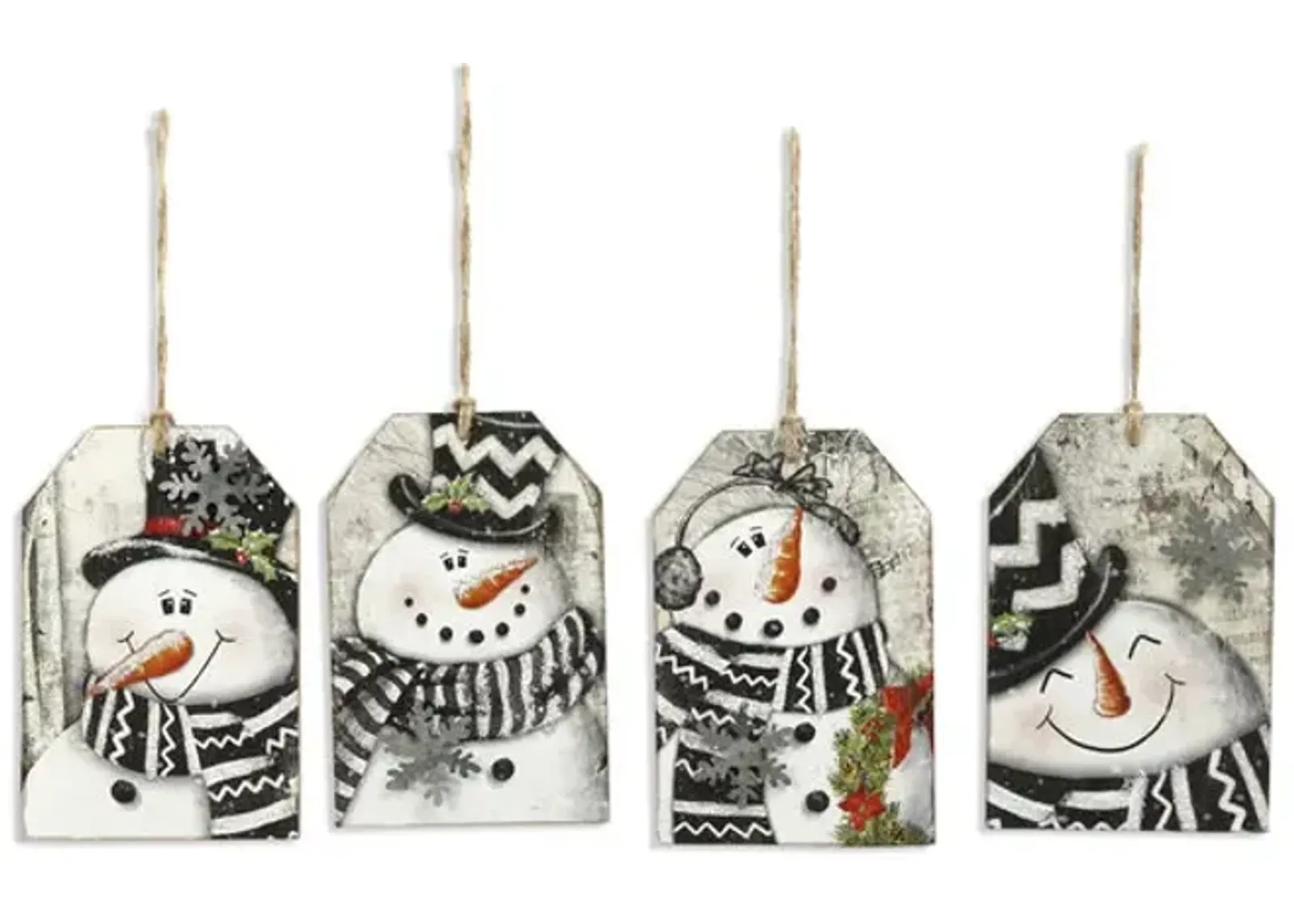 Snowman Wood Tags