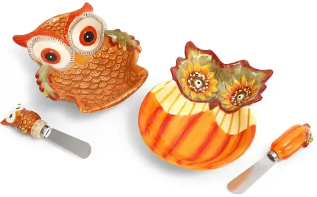 Owl Dish With Spreader