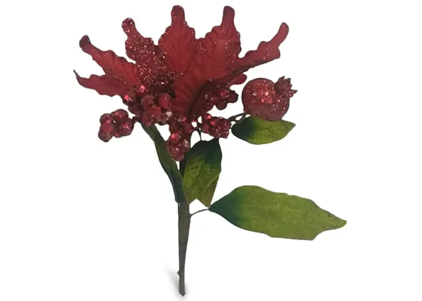 Poinsettia Stem With Berries