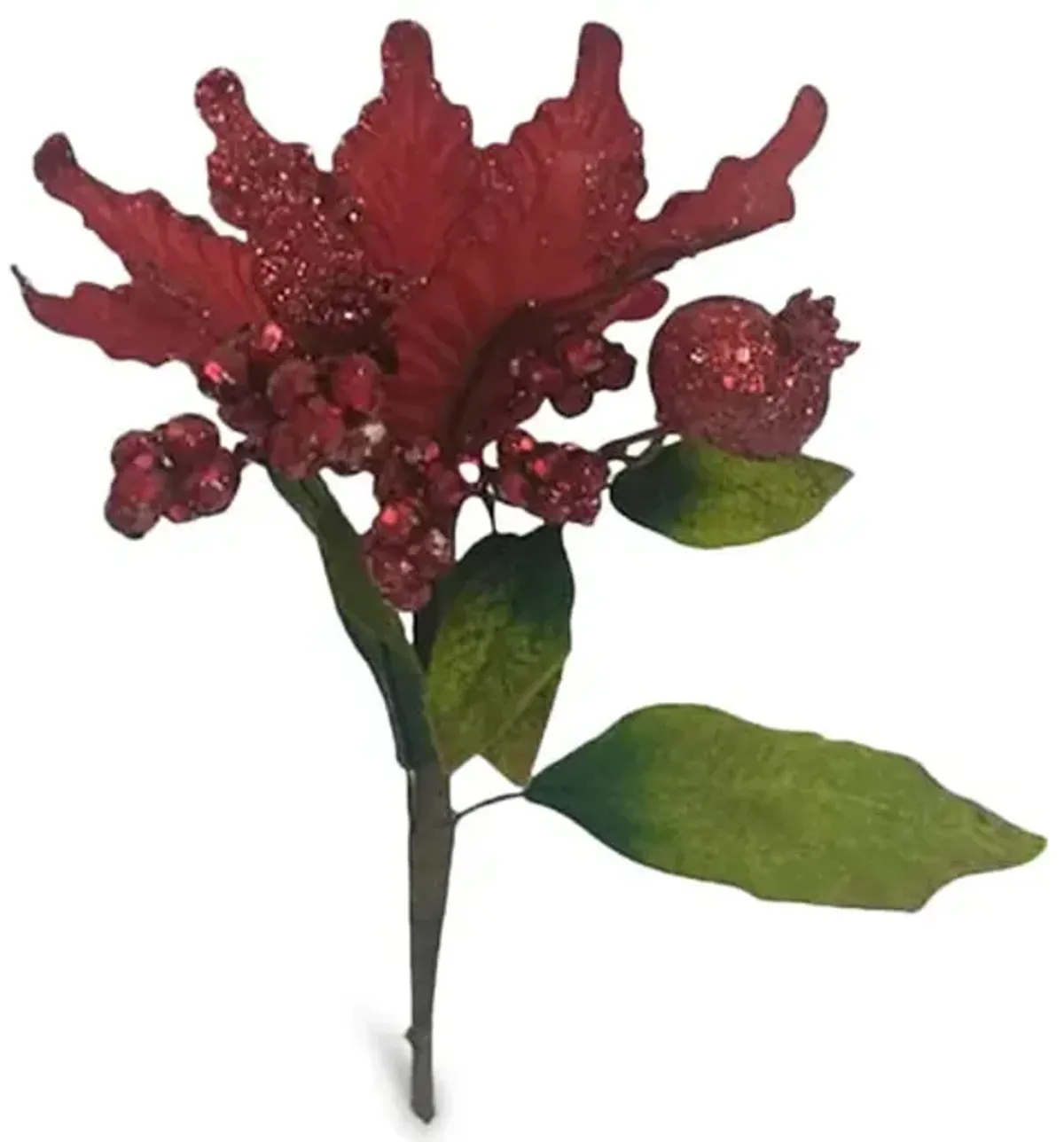 Poinsettia Stem With Berries