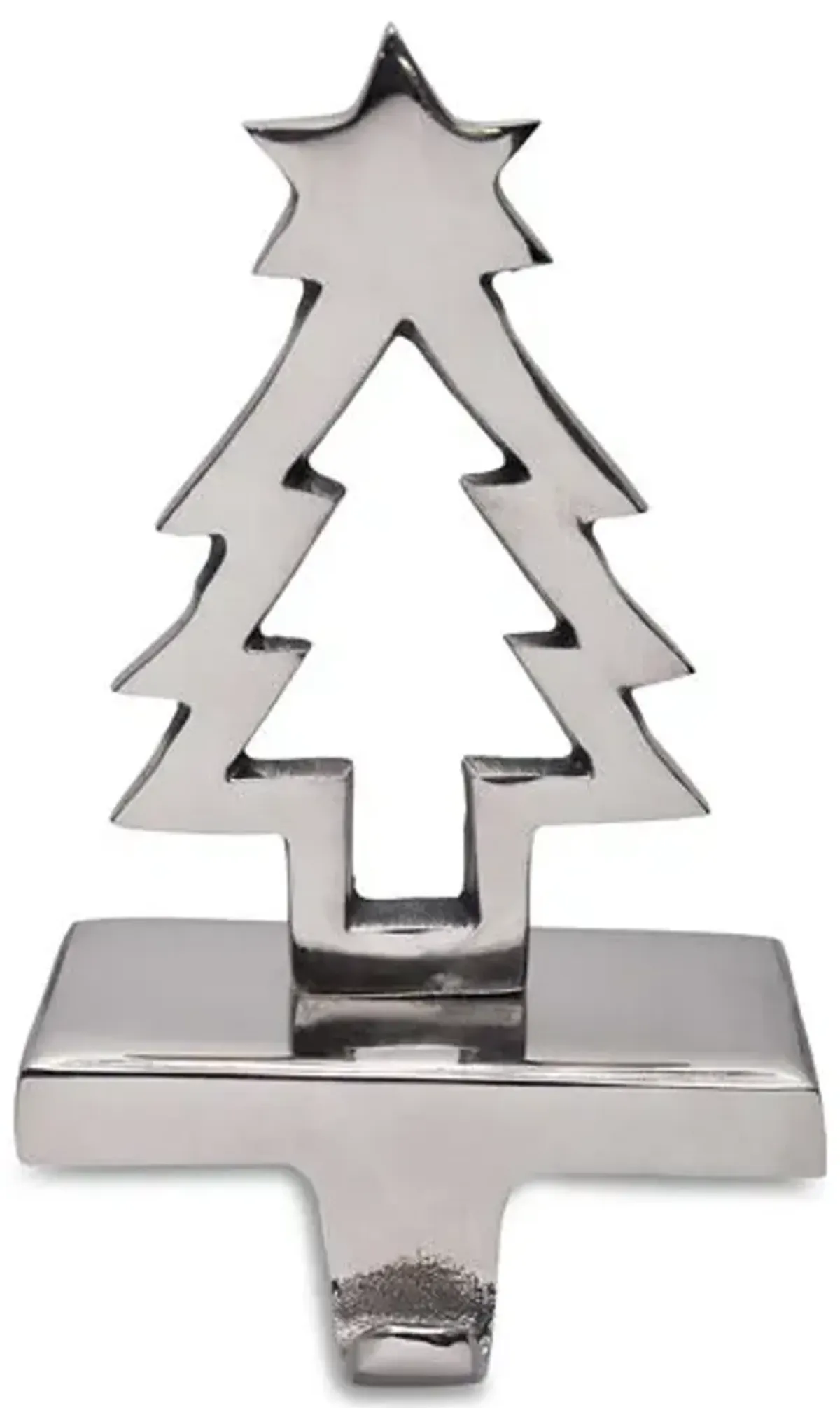 Pine Tree Stocking Holder - Silver