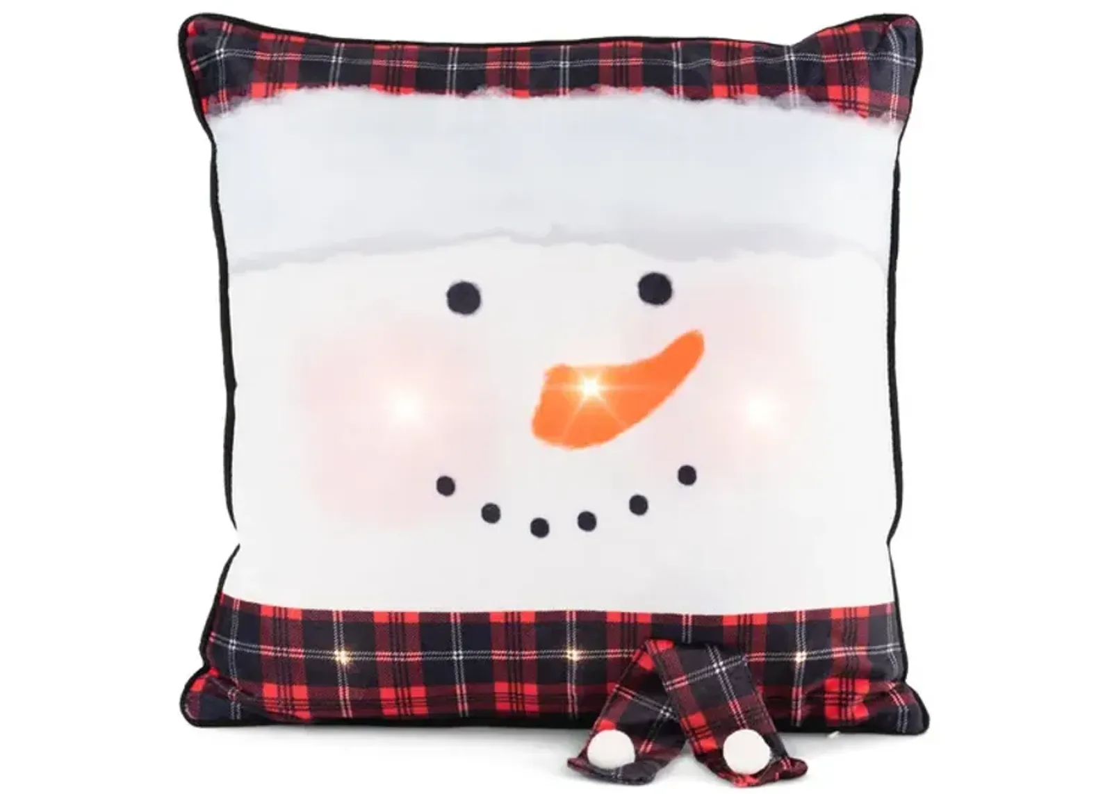 18  Plaid Snowman Pillow