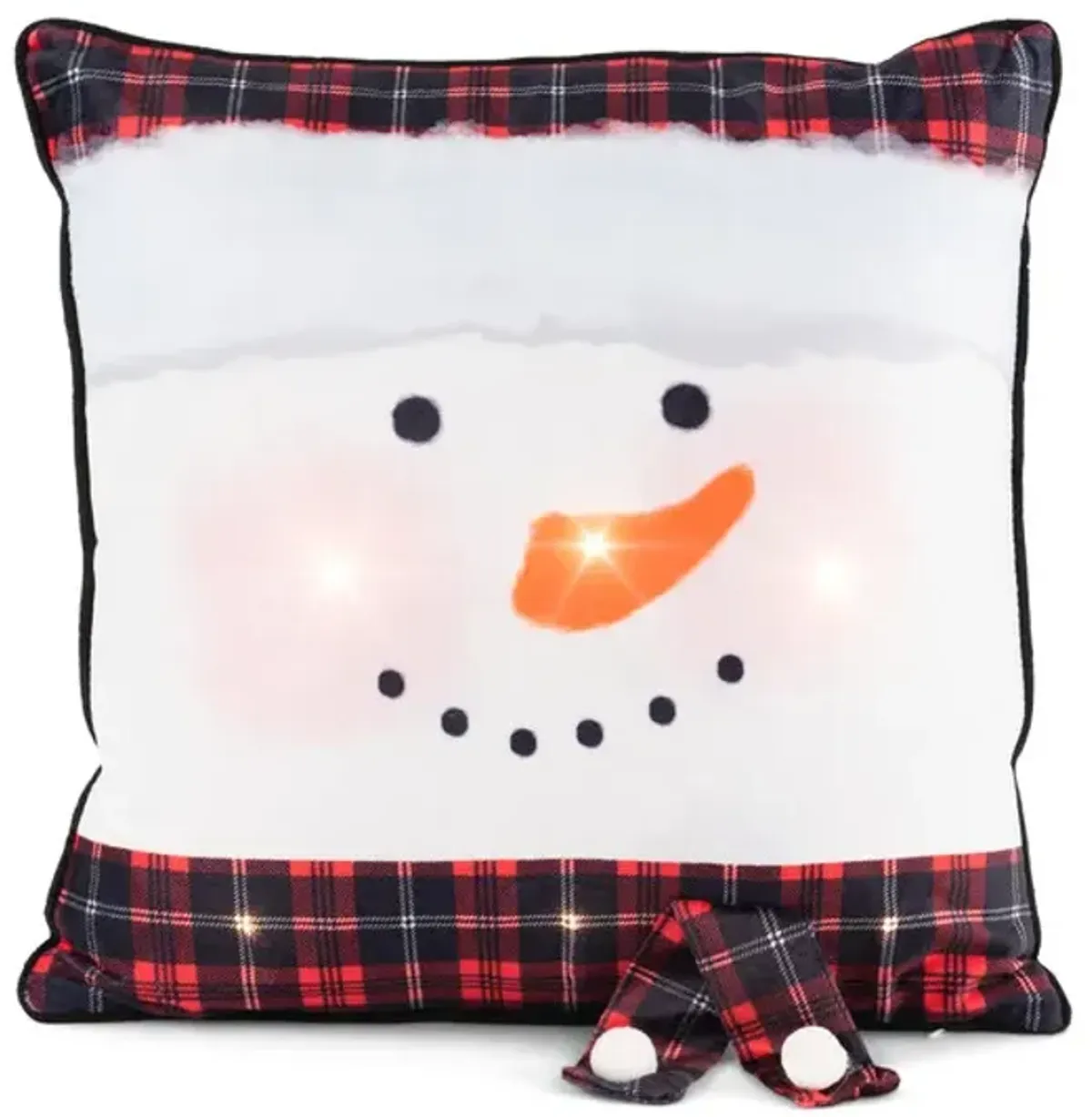 18  Plaid Snowman Pillow