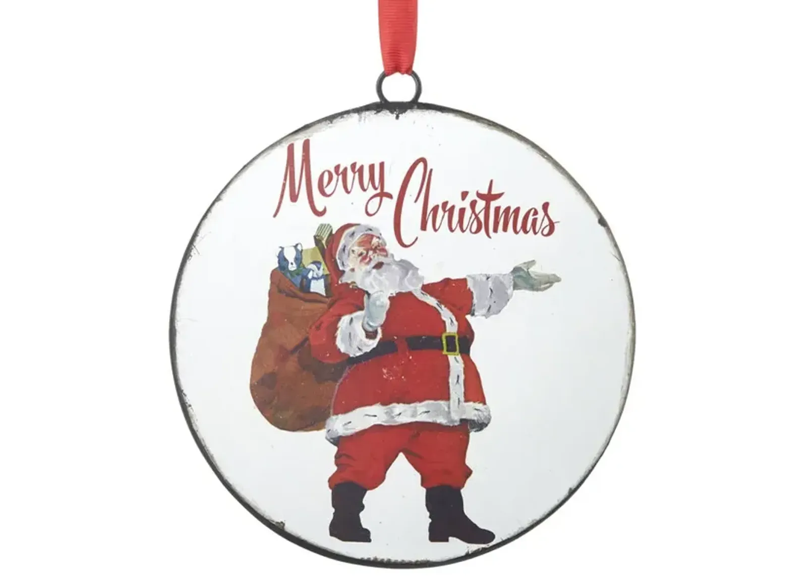 Santa Disc Ornament