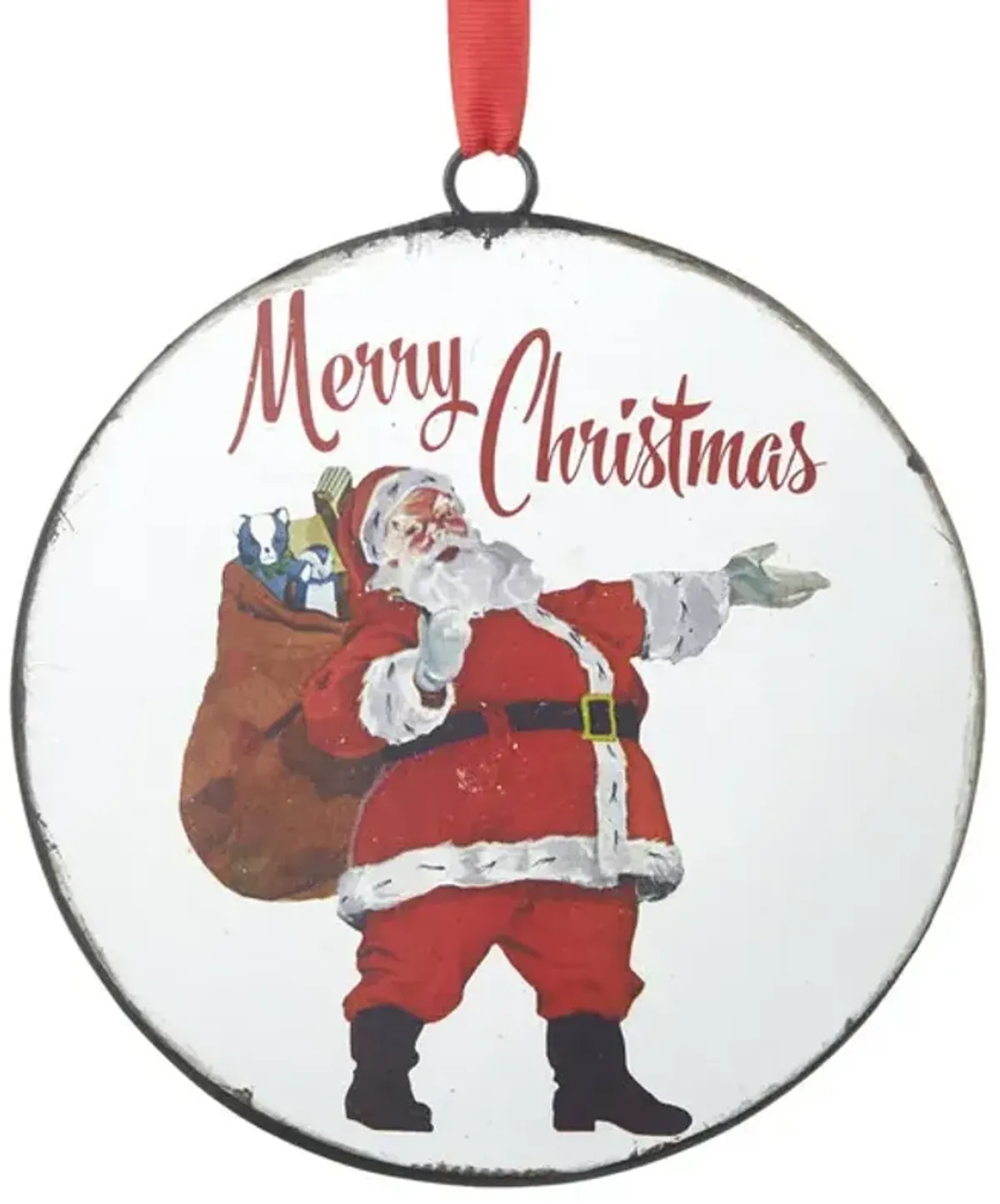 Santa Disc Ornament