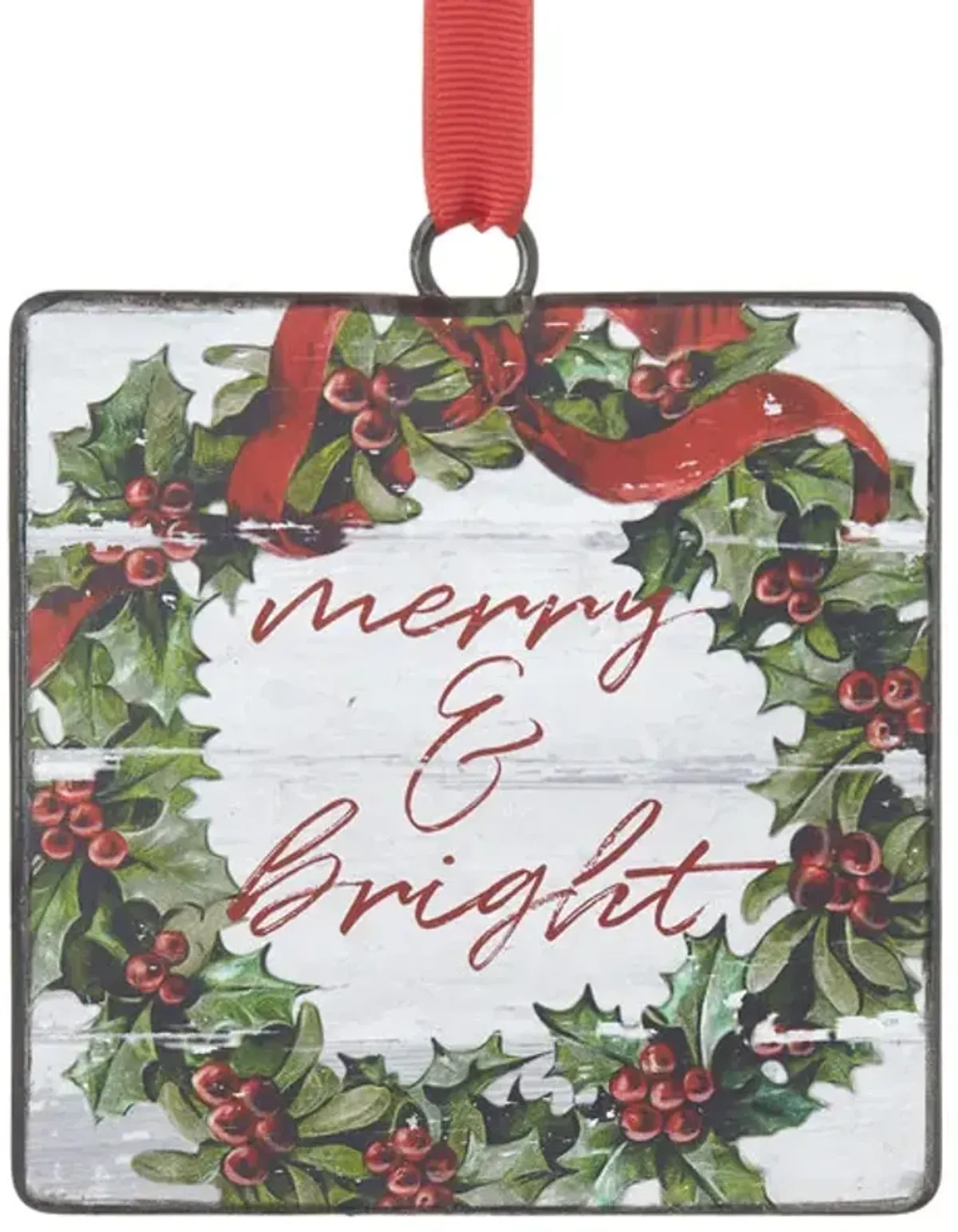 Merry   Bright Disc Ornament