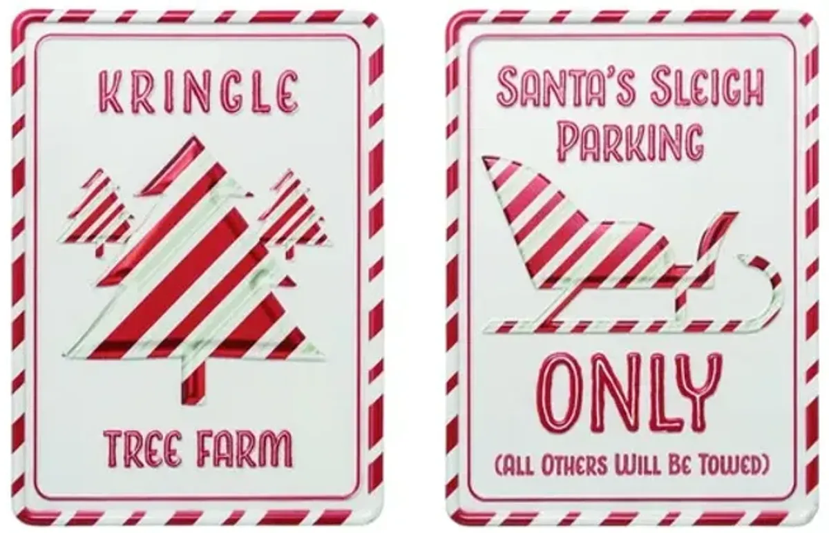 Candy Cane Sign -  Assorted Styles