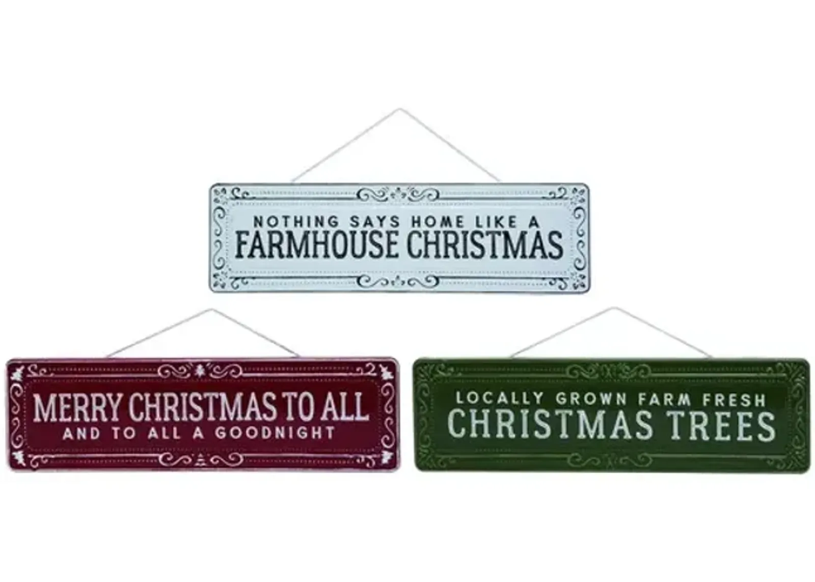 Assorted Tin Christmas Signs