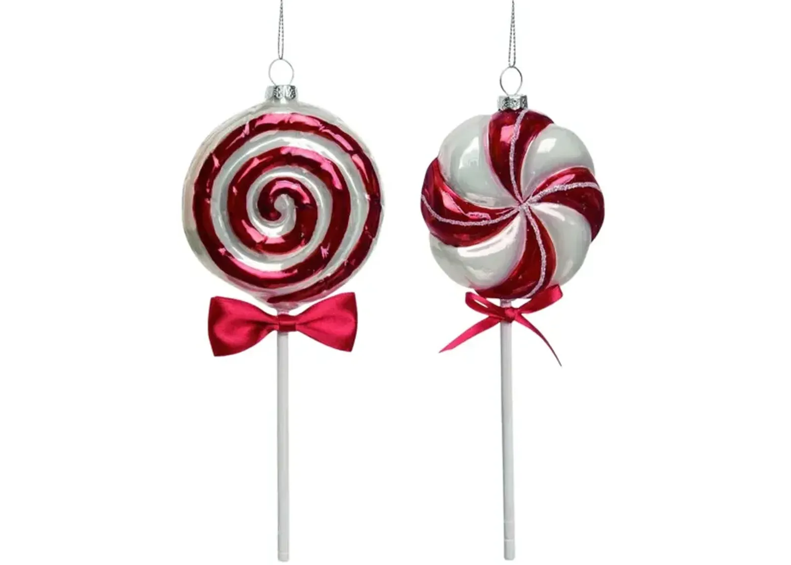 Assorted Peppermint Pop Glass Ornaments