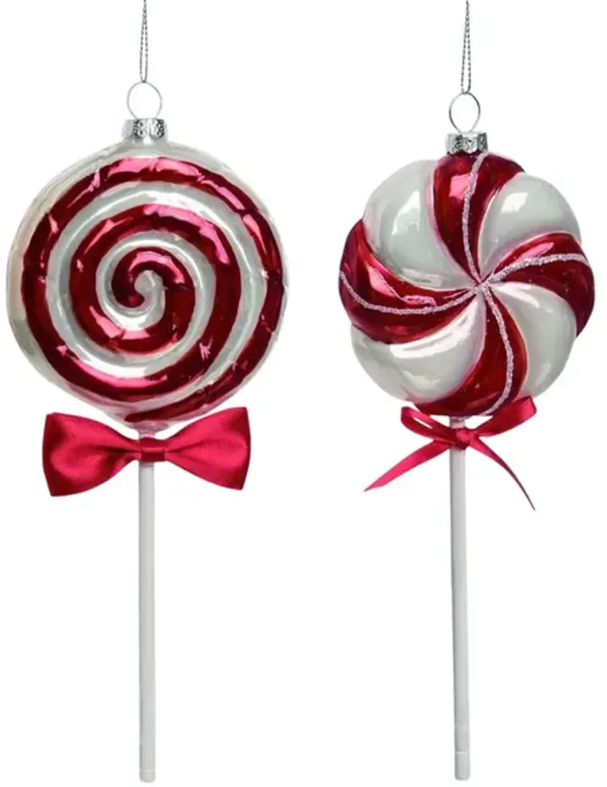 Assorted Peppermint Pop Glass Ornaments