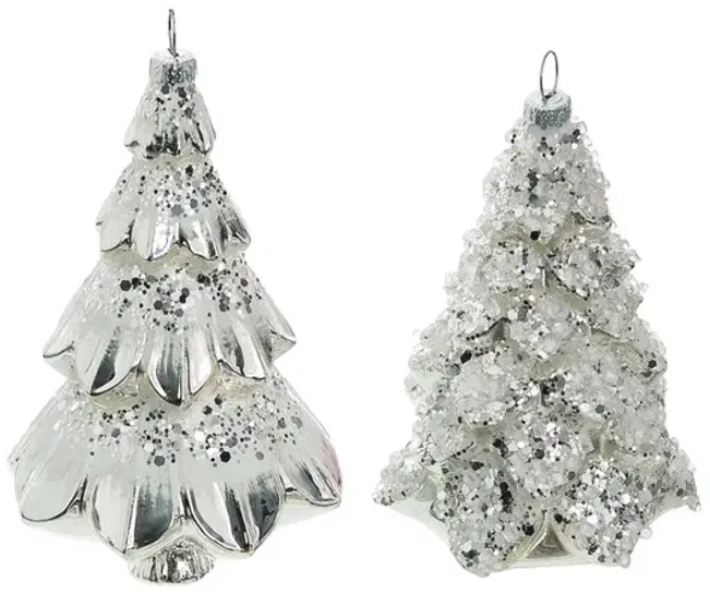 Assorted Snowy Tree Ornaments