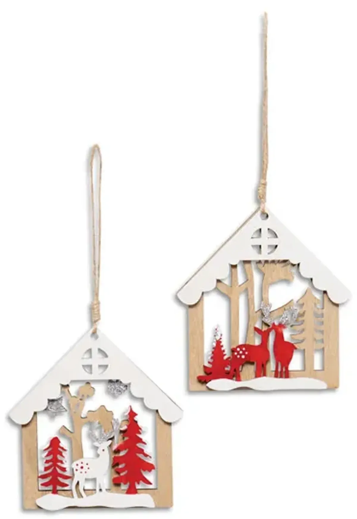 Assorted Wooden House Ornaments