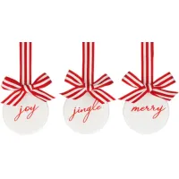 Assorted Red White Ornaments