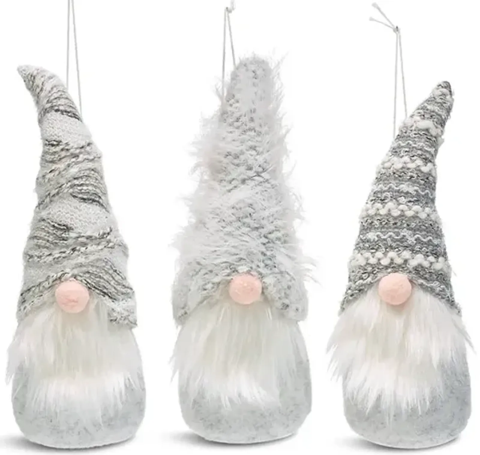 Assorted Grey Gnome Ornaments