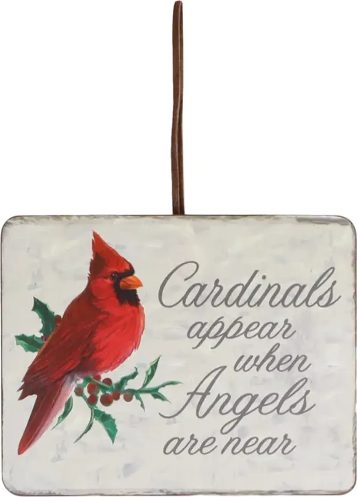 Wood Cardinal Plaque