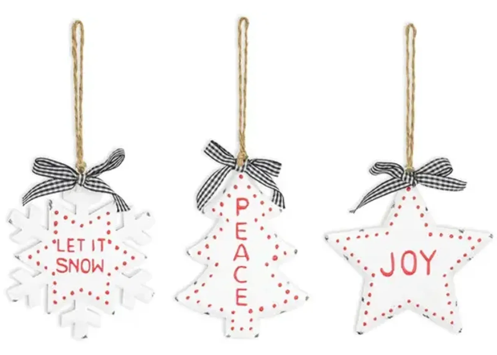 Assorted Plaid Bow Ornaments