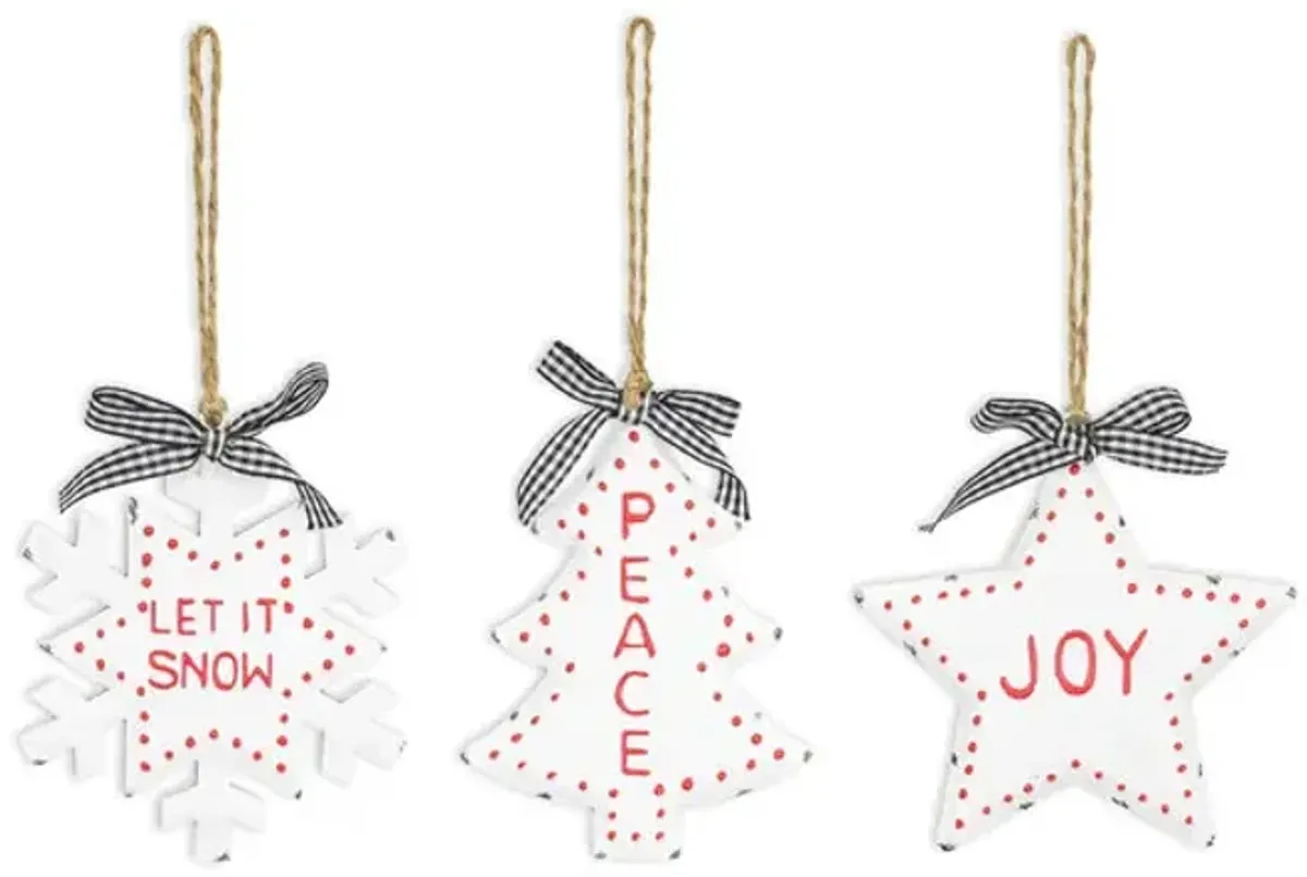 Assorted Plaid Bow Ornaments