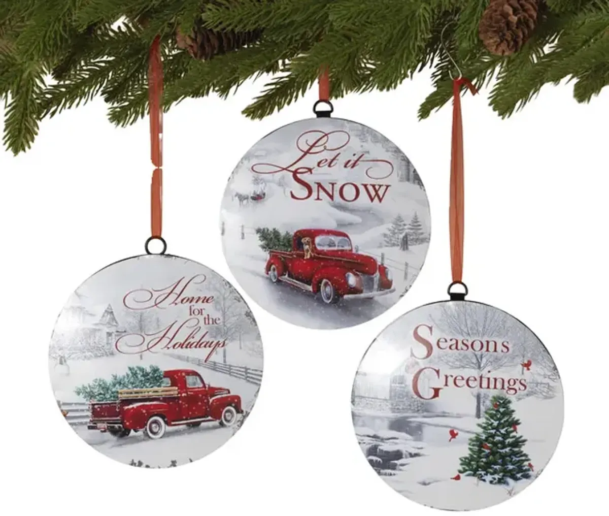 Winter Scene Disc Ornament