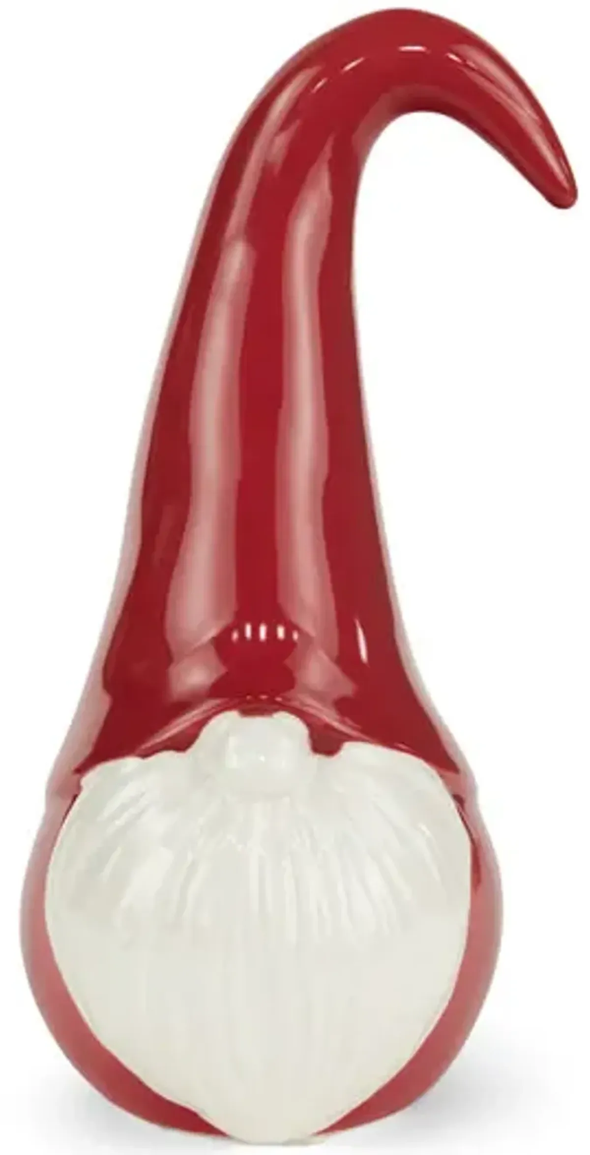 Santa Gnome 7.5  Ceramic with Red Hat 