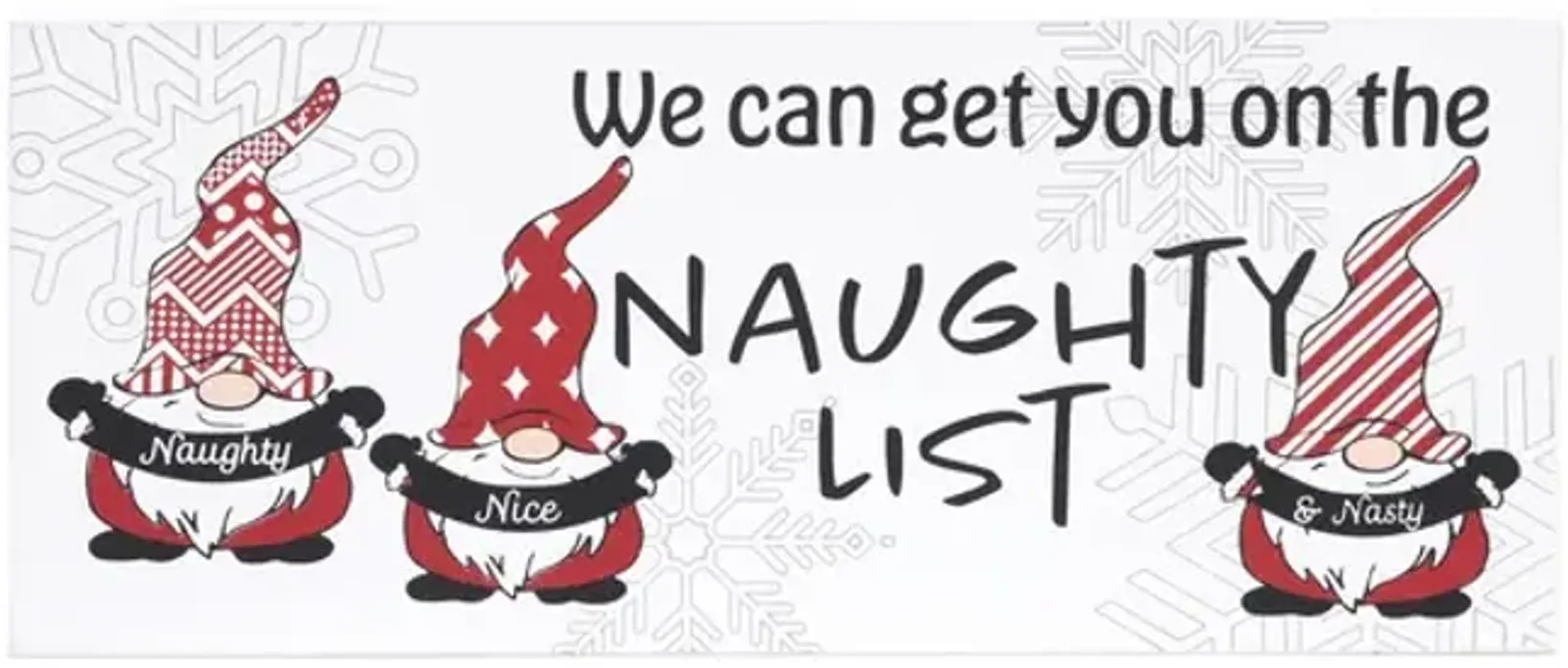 Gnome Naughty List Sign