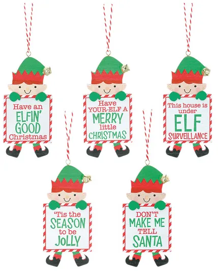 Elf Ornament with Messages
