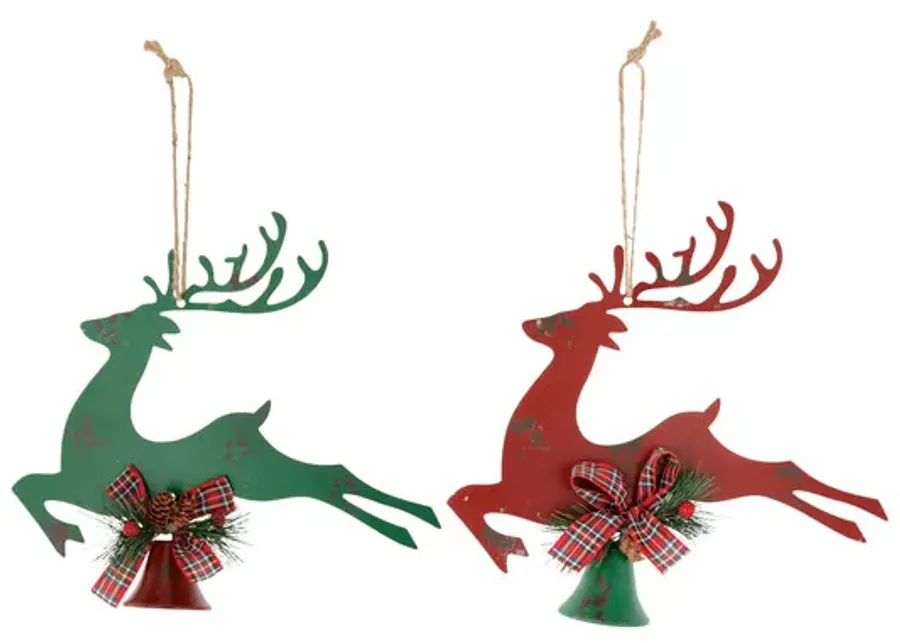 Distressed Reindeer Ornament