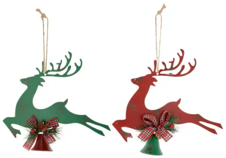 Distressed Reindeer Ornament