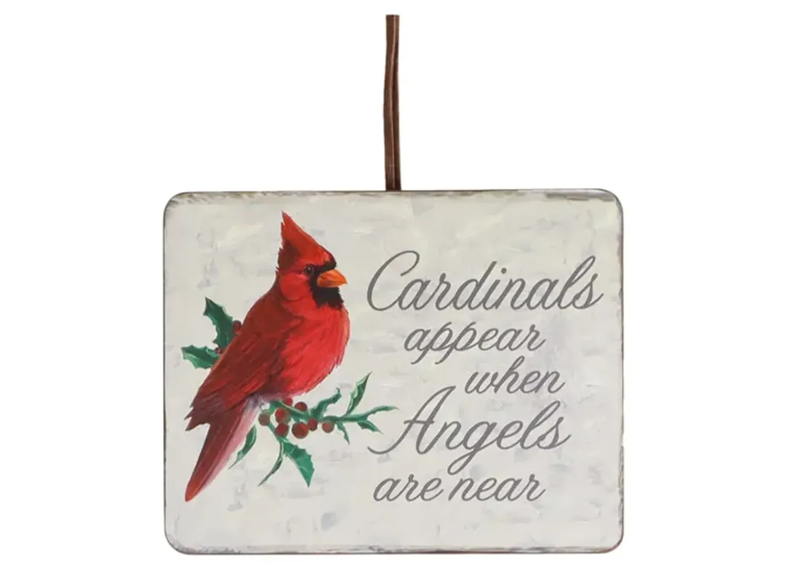 Cardinal Wood Plaque